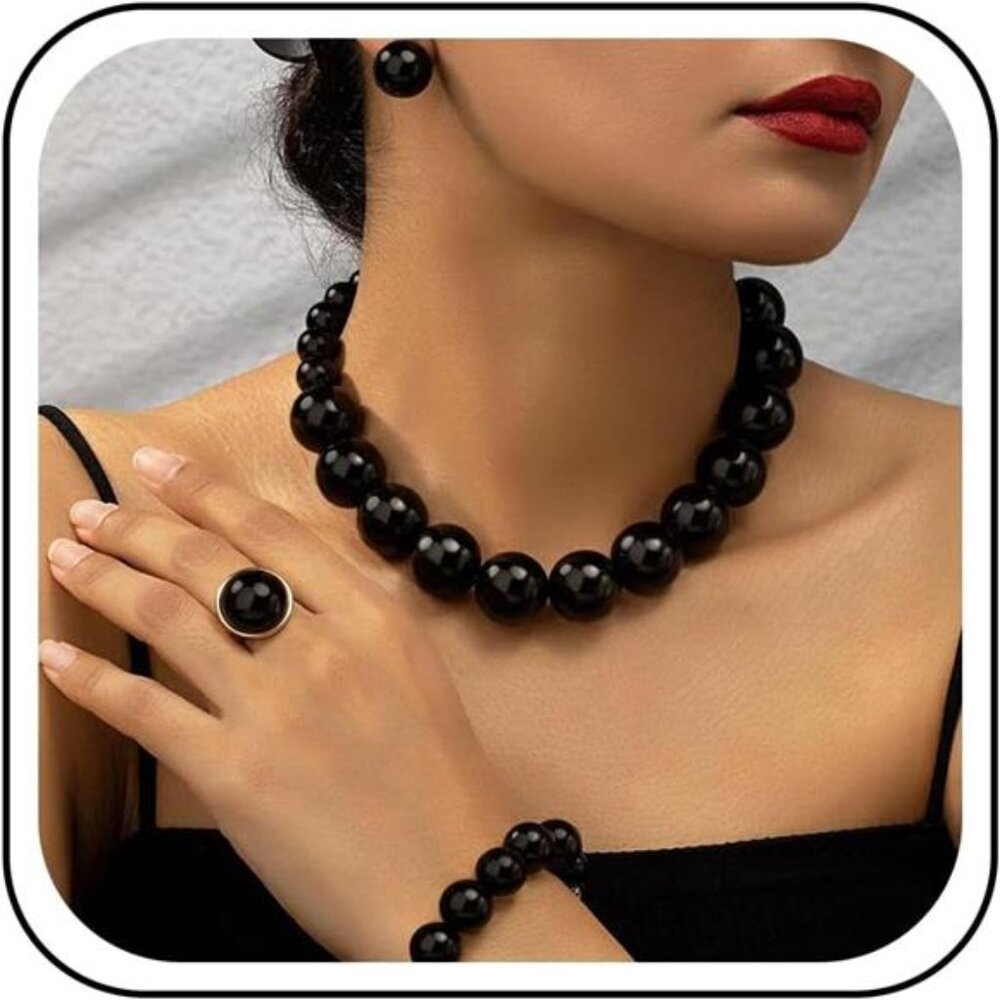 Pearl Jewelry Set for Women Pearl Necklace and Earring Set Bridal Jewelry Set